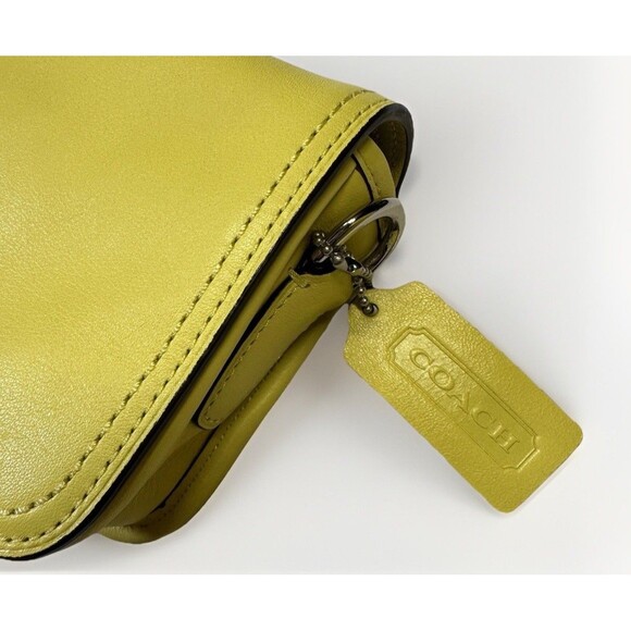 Coach Legacy Leather Yellow Pink Penny Crossbody Purse 19914 Tassel Dinky - Picture 4 of 10